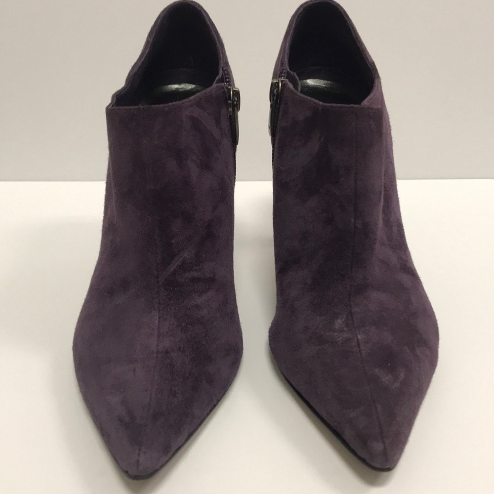 Purple Suede Booties. Size 7